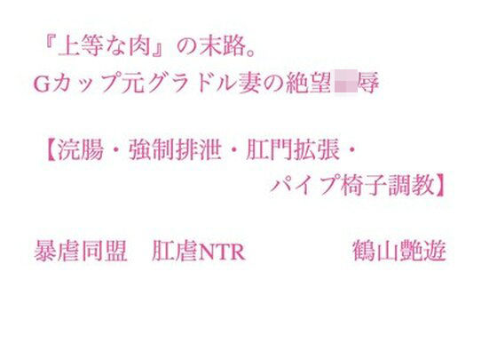 『上等な肉』の末路。Gカップ元グラドル妻の絶望凌●【浣腸・強●排泄・肛門拡張・パイプ椅子調教】