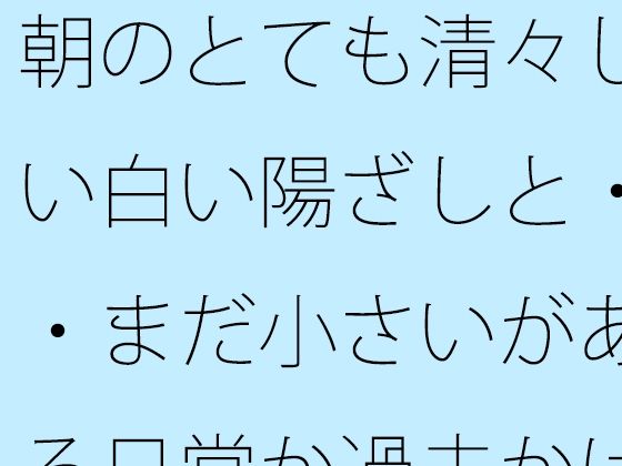 朝のとても清々しい白い陽ざしと・・まだ小さいがある日常か過去かはっきり分からない邪念の残り香
